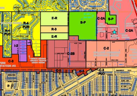 Zoning Map of RLB's "Central Commercial" area...