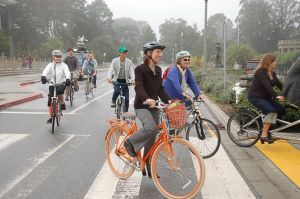Municipalities all over the country are discovering the economic benefits of becoming "bicycle friendly". [Photo: SF Chronicle]
