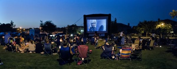 "Hey, is that a 30' inflatable screen with a portable sound system?"