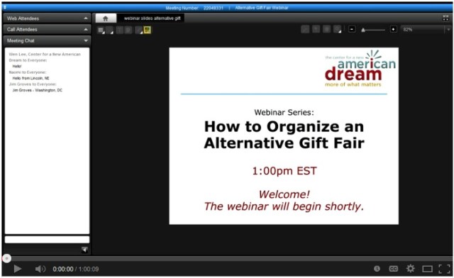 Webinar: Alternative Gift Fair