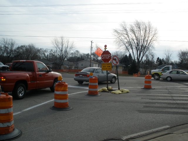 Lining up for the turn